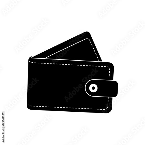 wallet with card peeking   shopping or spending 