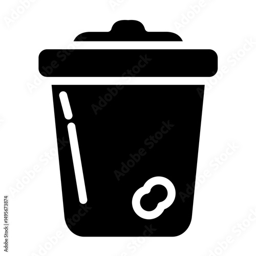 Trash line icon style