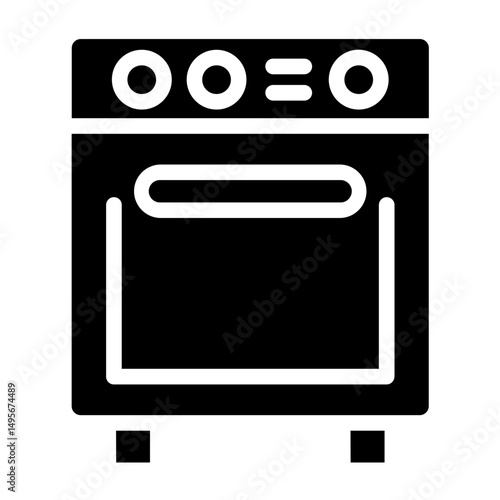 Oven line icon style