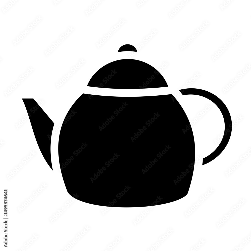 Obraz premium Teapot line icon style