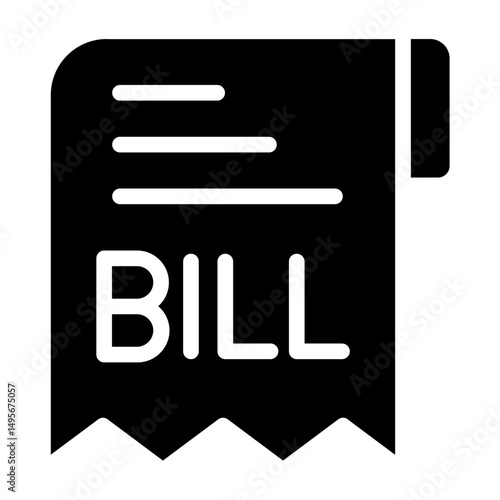 Bill line icon style