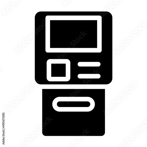 Atm Machine line icon style