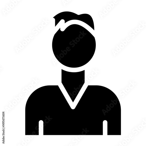 Businessman Line Icon Style
