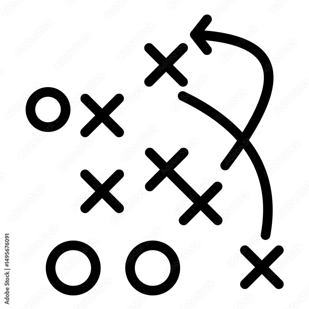 Obraz premium Strategy Line Icon Style