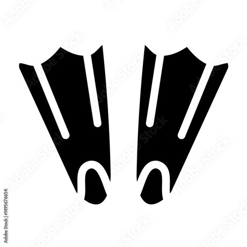 Flippers Line Icon Style