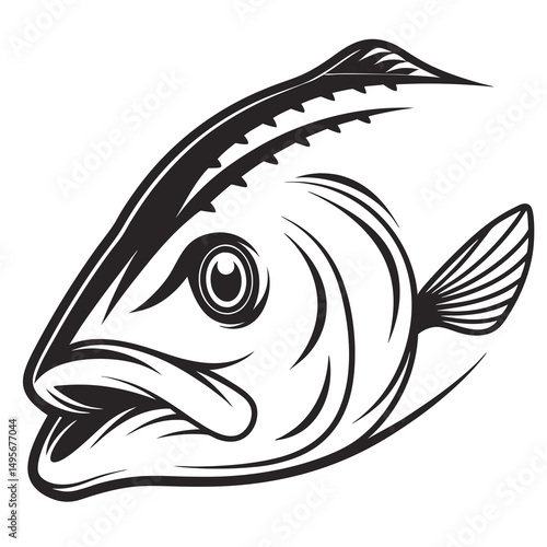 Fishing Game Fish Head Mascot