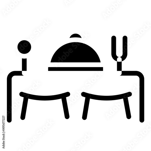 Restaurant Line Icon Style