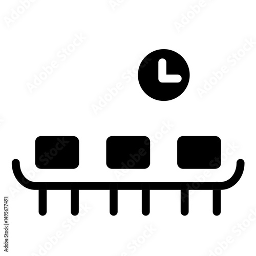 Waiting Room Line Icon Style