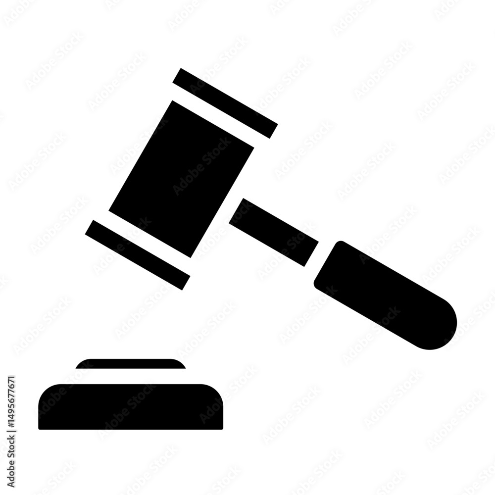 Gavel Line Icon Style Gavel Line Icon Style