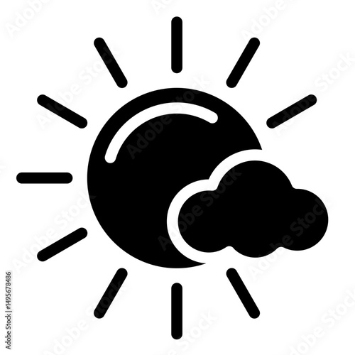 Sunny Line Icon Style
