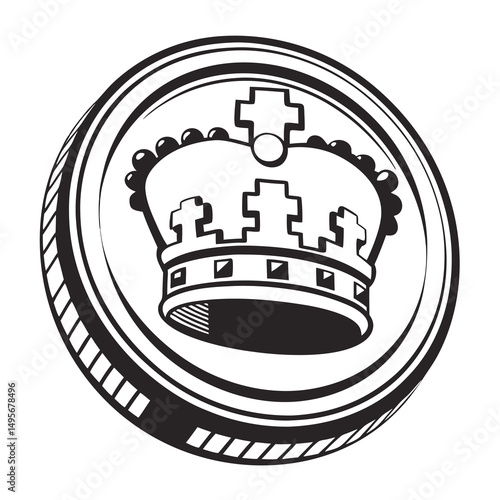 Royal Crown Coin King Queen