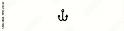 Anchors of Hope and Stability: A symbolic anchor, representing steadfastness and security, floats serenely against a pristine background, evoking a sense of calm and reliability. 
