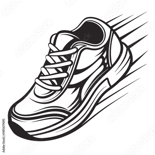 Fast Running Shoe Motion Speed