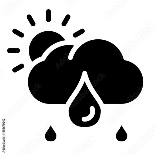 Humidity Line Icon Style