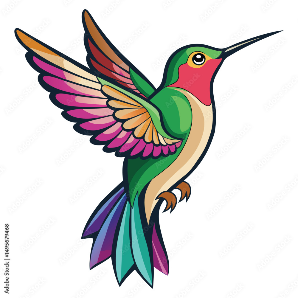 Humming Bird clipart on white background Humming Bird clipart on white background