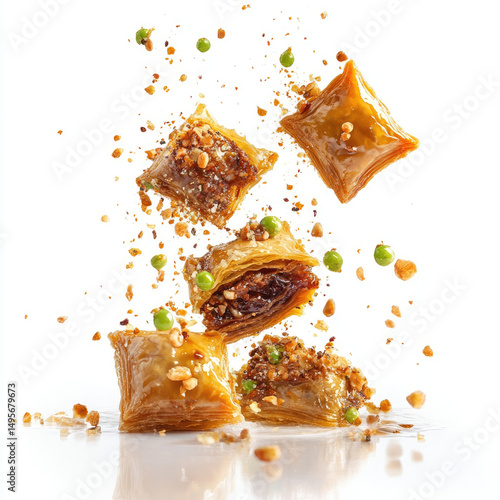 cake with cream and chocolate