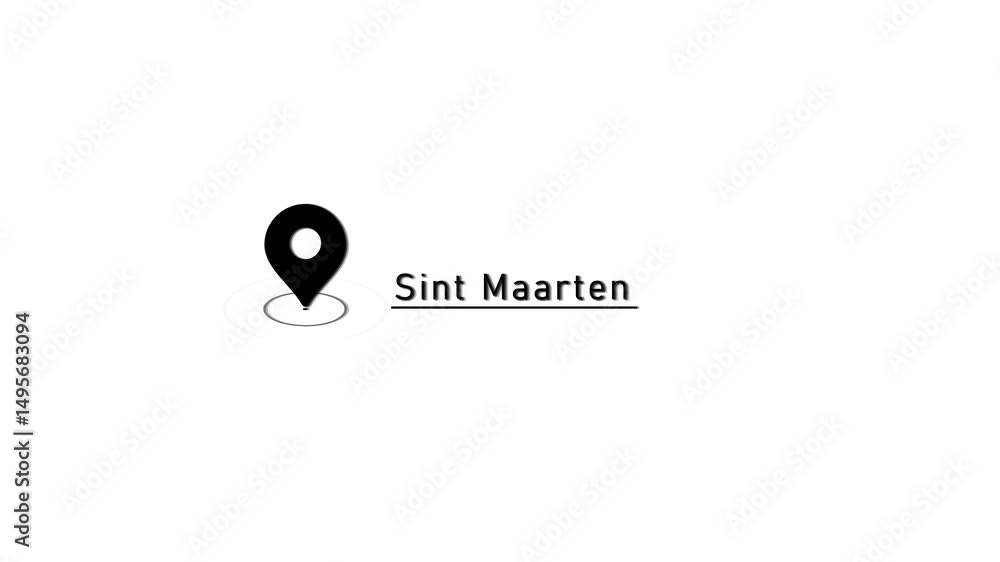 Destination location map animation. Destination location map animation.