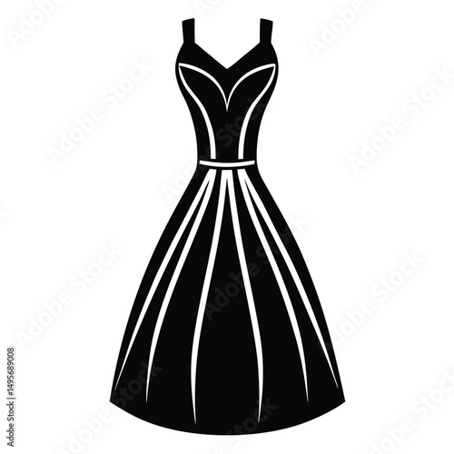 fashion designer element isolated designer dress on white background