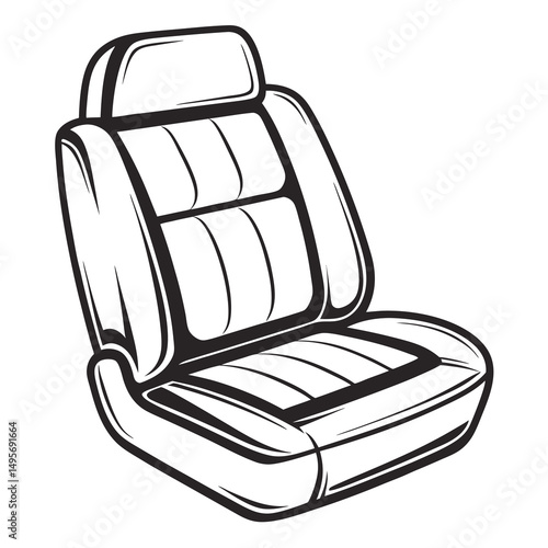
Car Passenger Seat Interior Outline
