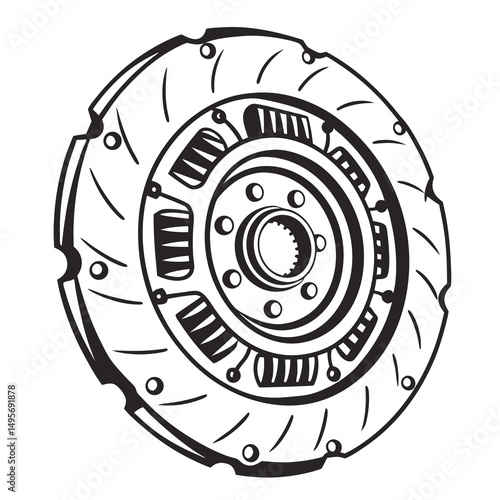 Automotive Clutch Plate Part Outline