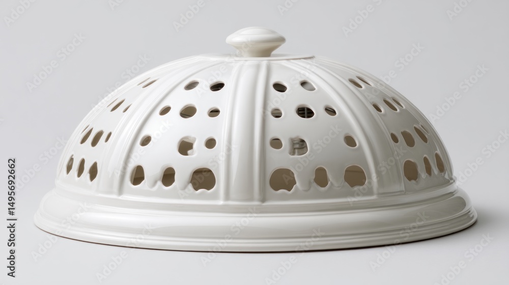 Fototapeta premium White decorative ceramic dome lid