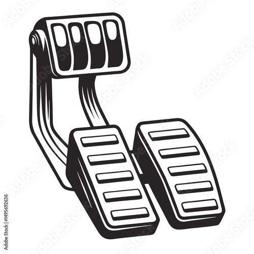
Car Clutch Pedal Outline Vector