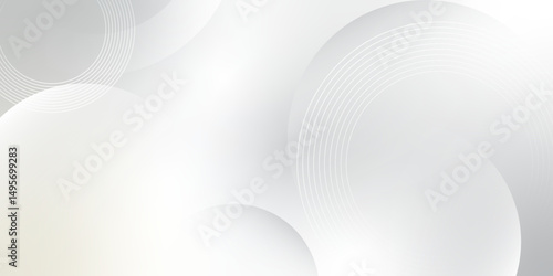 Abstract background with circle white abstract geometric background with soft light white paper circles in design .Gray abstract. Modern design background for report and project presentation template.