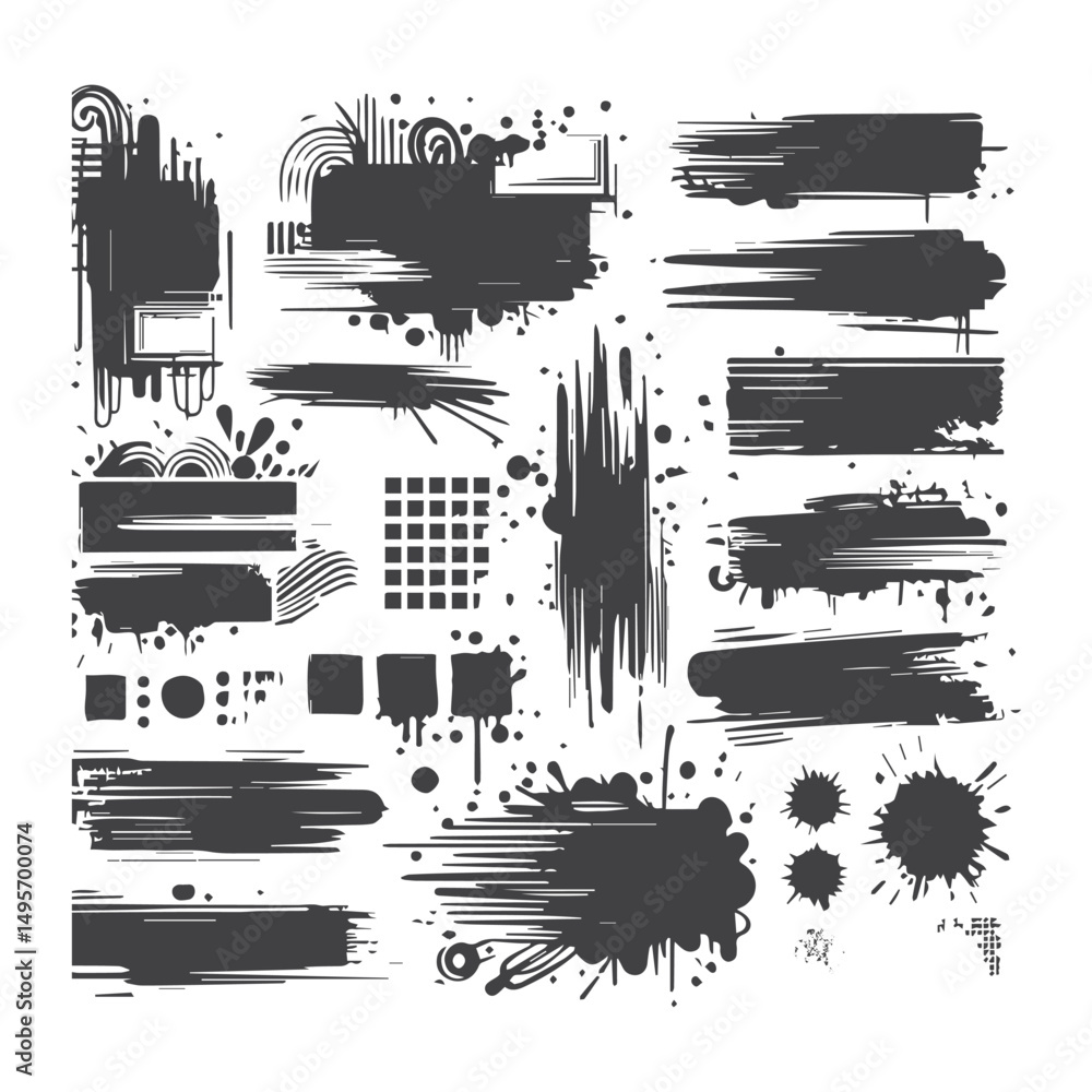 Obraz premium Sketchy crayon hand drawn elements new design