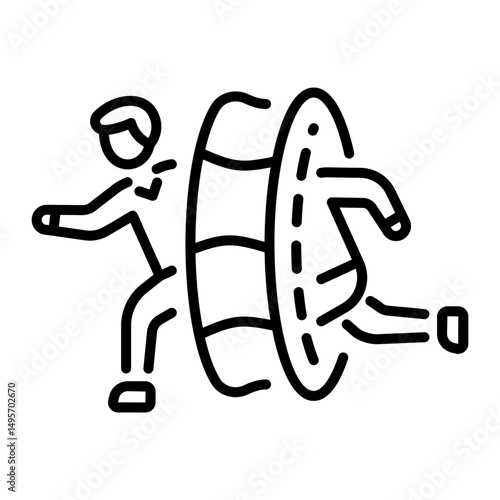 A line style icon of teleport device
