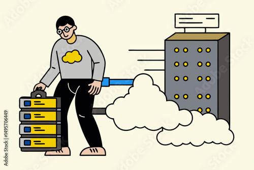 man with a calculator