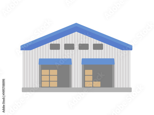 工場  倉庫  建物  イラスト