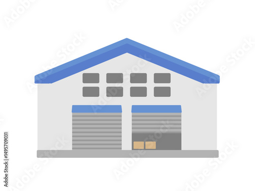 工場  倉庫  建物  イラスト