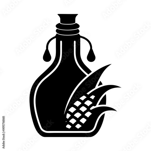 Corn Syrup silhouette vector