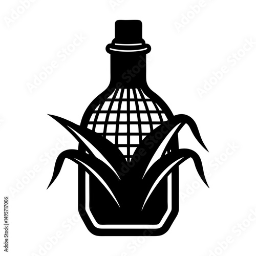 Corn Syrup silhouette vector
