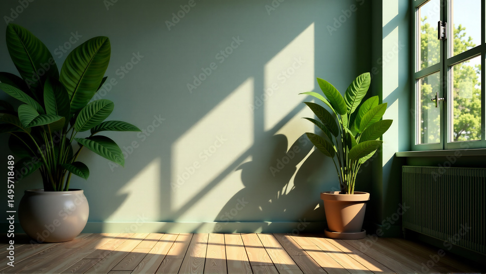 Fototapeta premium Sunlit Biophilic Shadows