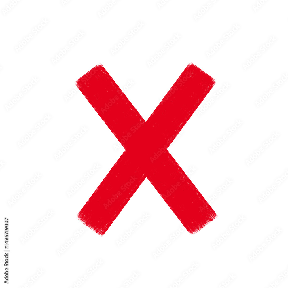 Obraz premium red cross mark