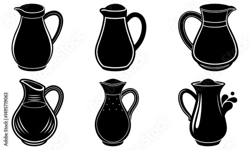 Coffee Creamer silhouette vector