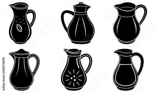 Coffee Creamer silhouette vector