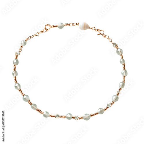 Wallpaper Mural Elegant Anklet with a Chain of Tiny Luminesc Isolated on Transparent Background Torontodigital.ca
