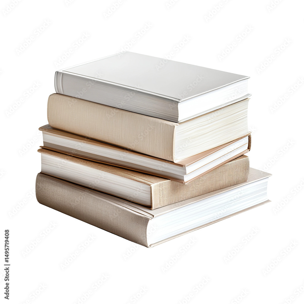A stack of five books, each with different color covers, sits neatly on a white background, symbolizing knowledge, education, and literary exploration. A stack of five books, each with different color covers, sits neatly on a white background, symbolizing knowledge, education, and literary exploration.