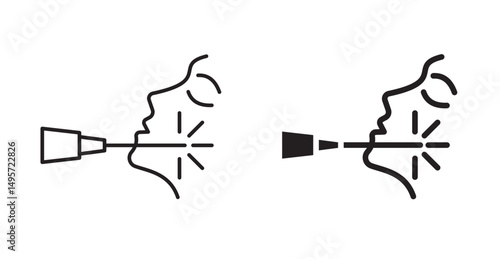 Laser anti aging beauty icon
