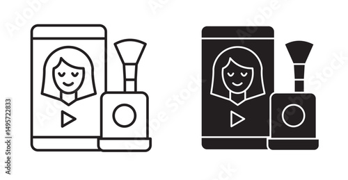 Makeup tutorial video icon