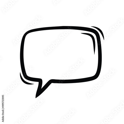 Chat Logo in Speech Bubble Flat Vector Design.