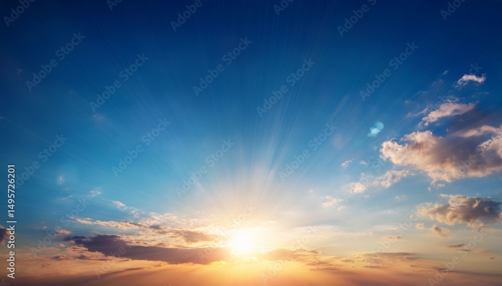 Fototapeta premium beautiful blue summer sky with fluffy clouds