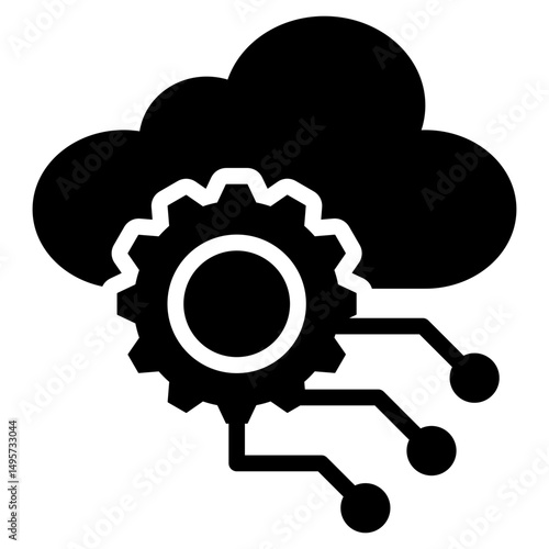 Cloud Computing Outline Icon