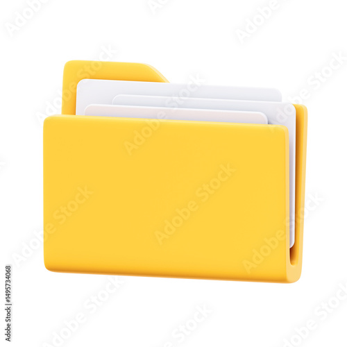 Photos folders 3d illustration