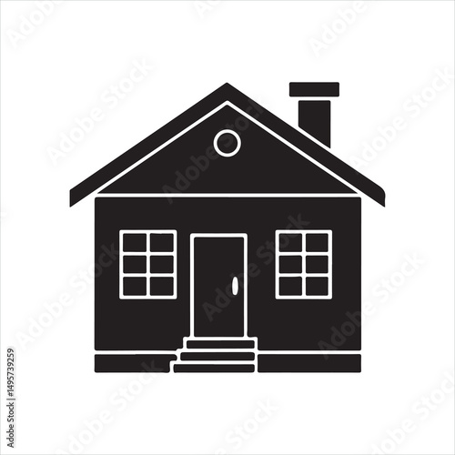 Simple House Silhouette Icon