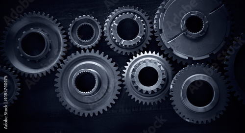Wallpaper Mural Assorted steel cogs Torontodigital.ca