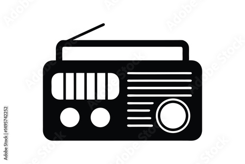 "Transistor Radio Icon Design Symbol Set"