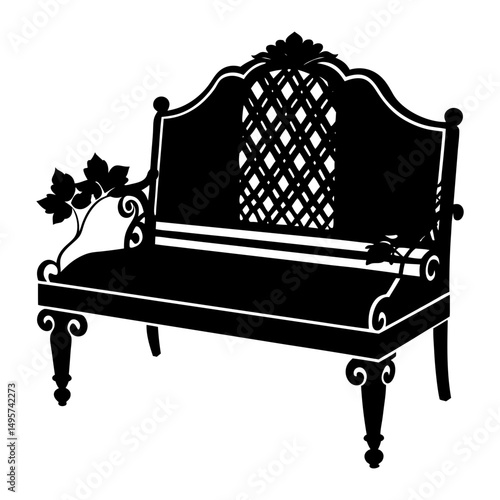 Garden Loveseat silhouette vector